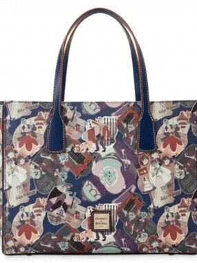 Disney Dooney & Bourke Haunted Mansion Tote - Madame Leota Ghost Toile Bag - EUC